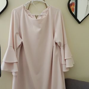 Light Pink 18W Ruffle Sleeve dress
